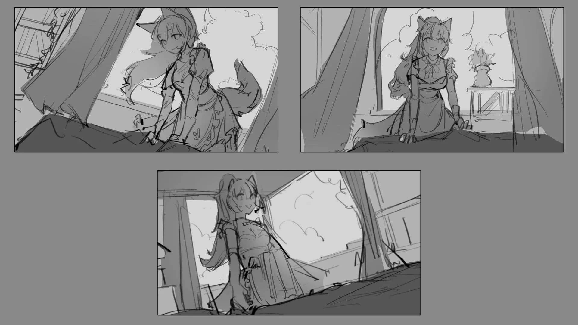 Thumbnail sketch stage